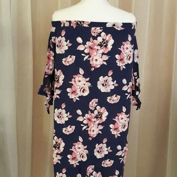 Whoa, Wait Women's Off the Shoulder Dress with Tie - Picture 1 of 6
